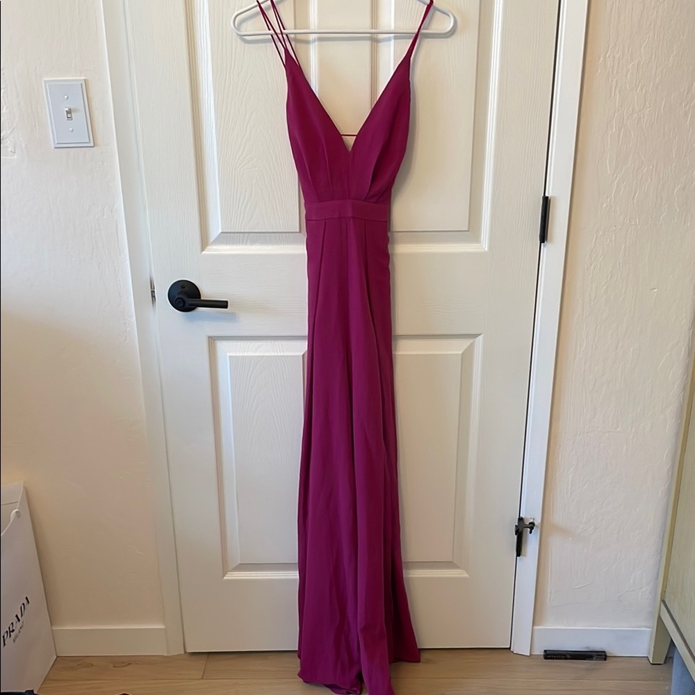 Lulus side slit wide leg romper